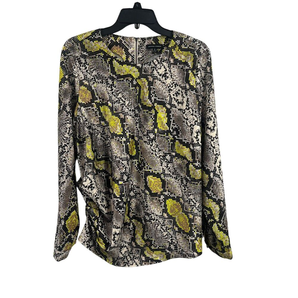 Universal Standard Lucian Snake Skin Yellow Black Top Small 14/16 New